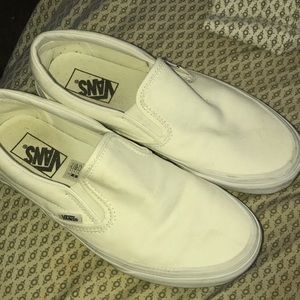 White Slip On Vans size 9